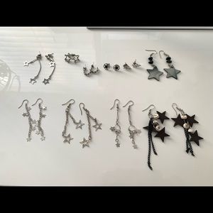 10 pairs starry earrings bundle